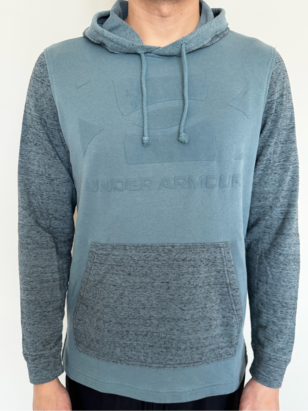 Under Armour Men's Slate Blue Two-Tone Hooded Sweatshirt